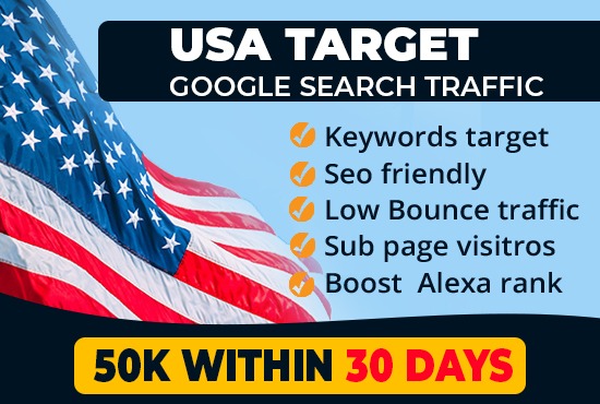 50,000 Organic web traffic to your website/blog 