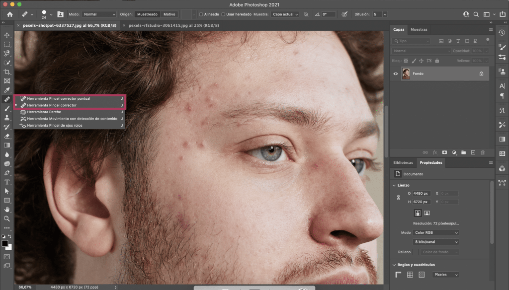 Profesional retouching and contrast