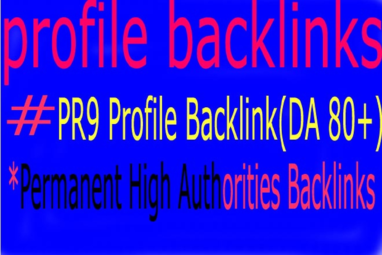 I will create high quality profile SEO backlinks do follow