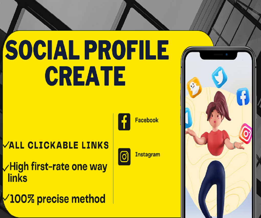 100 social profile creation or profile backlinks for brand creation