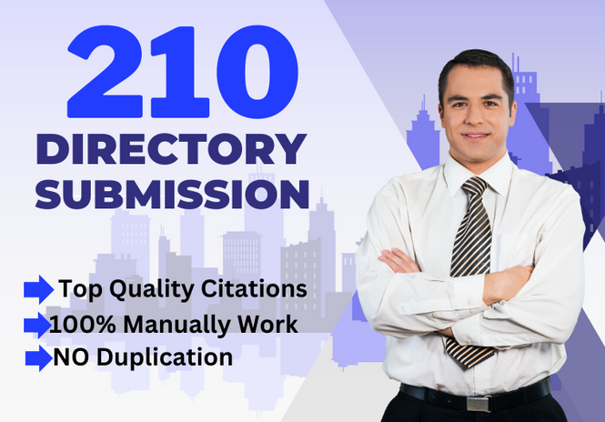 Instant Approve 210 directory submission with dofollow seo backlink