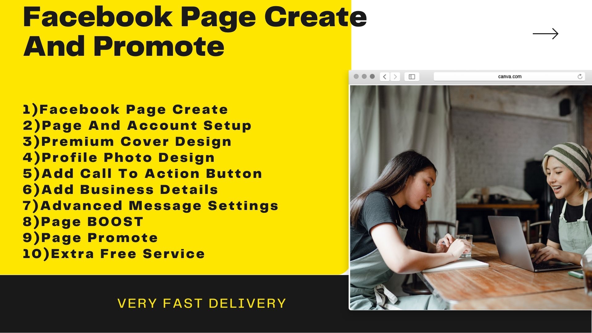 I will setup business page, create social media acco...