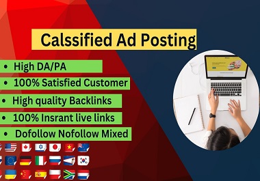  I will do 60 ads posting backlinks in high da/pa websites