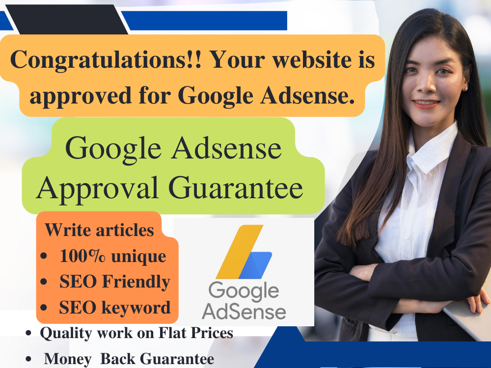 I will write unique, seo friendly articles for google adsesne approval