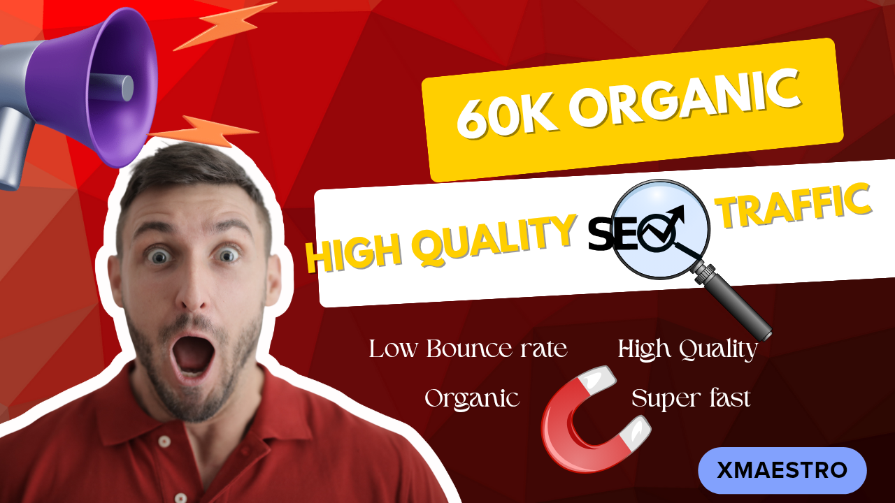 60000 High quality SEO focused organic booster website traffic