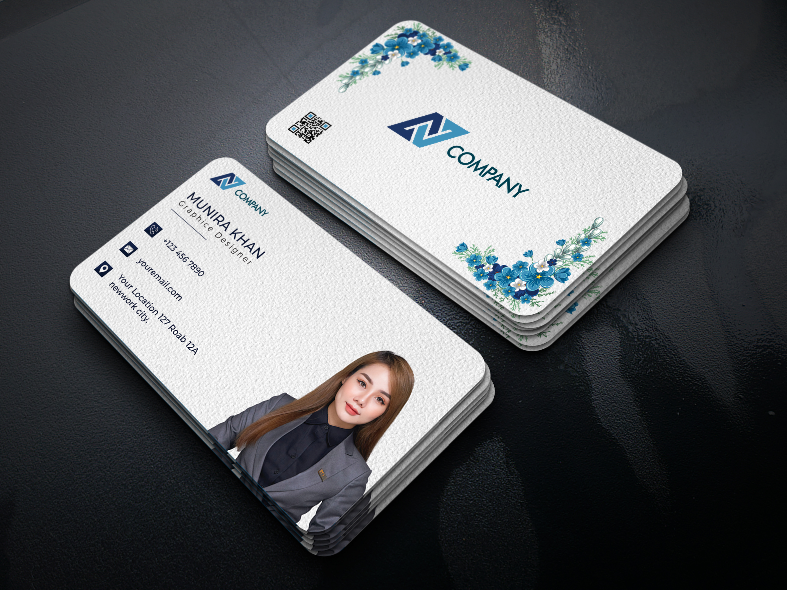 I will design outstanding minimalist business cards with custom qr codes