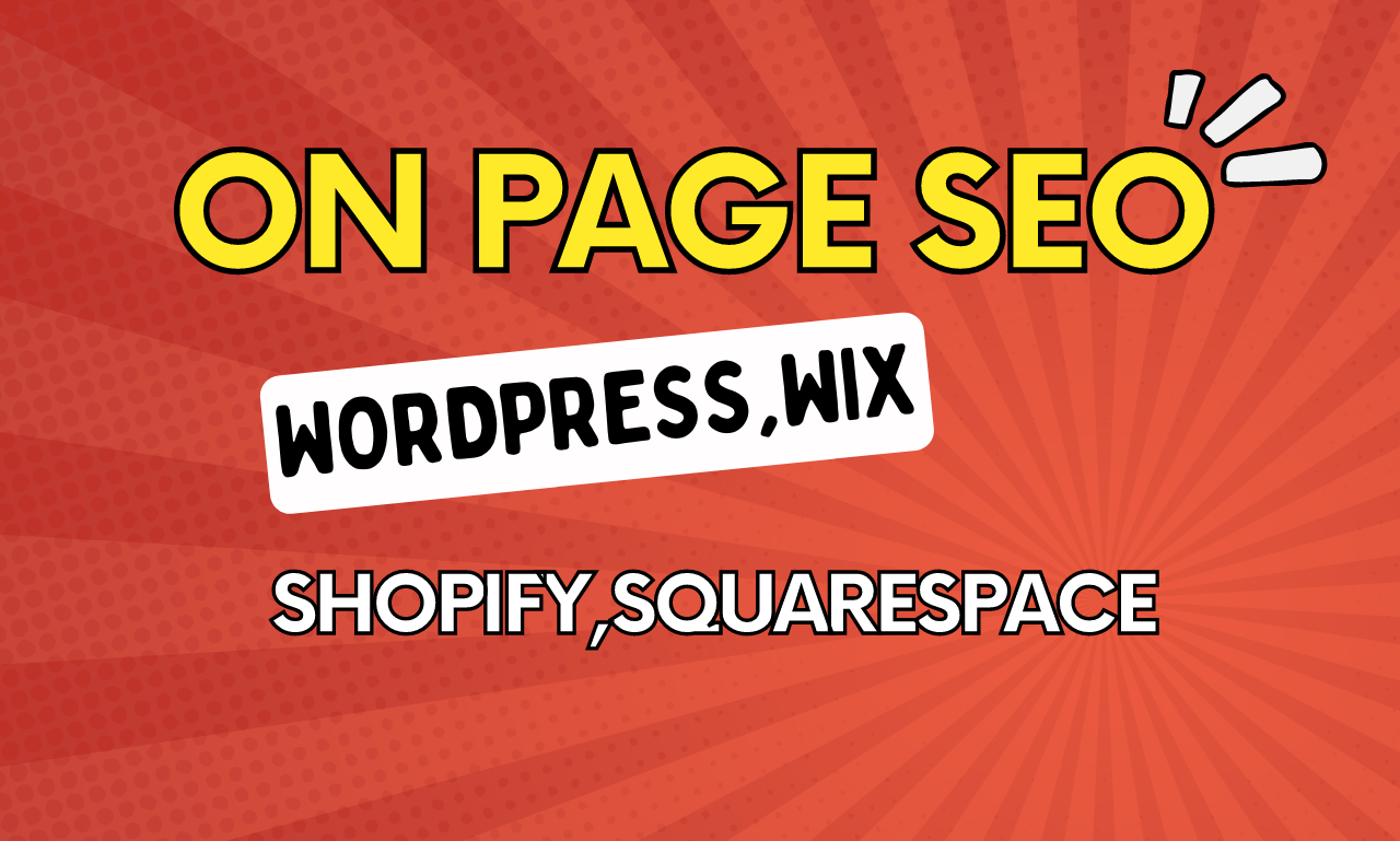 do wordpress,wix,shopify,squarespace on page SEO optimization for google rank