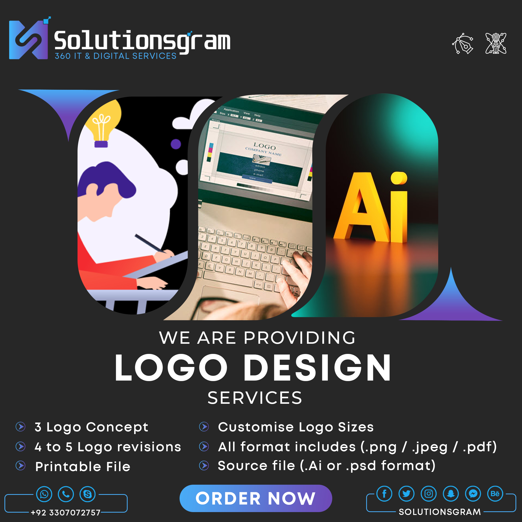 I will design 4 creative digital marketing post in Just 24 hrs