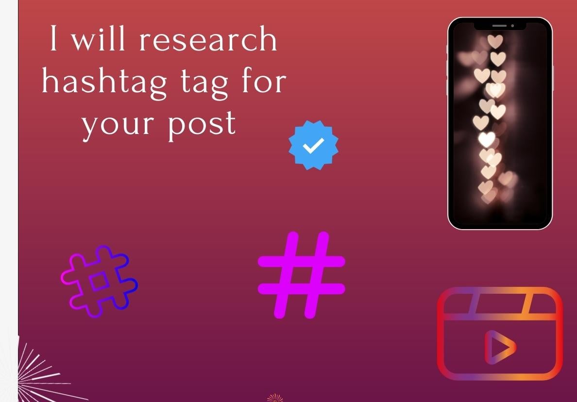 I will research 20 hashtag on given niche 