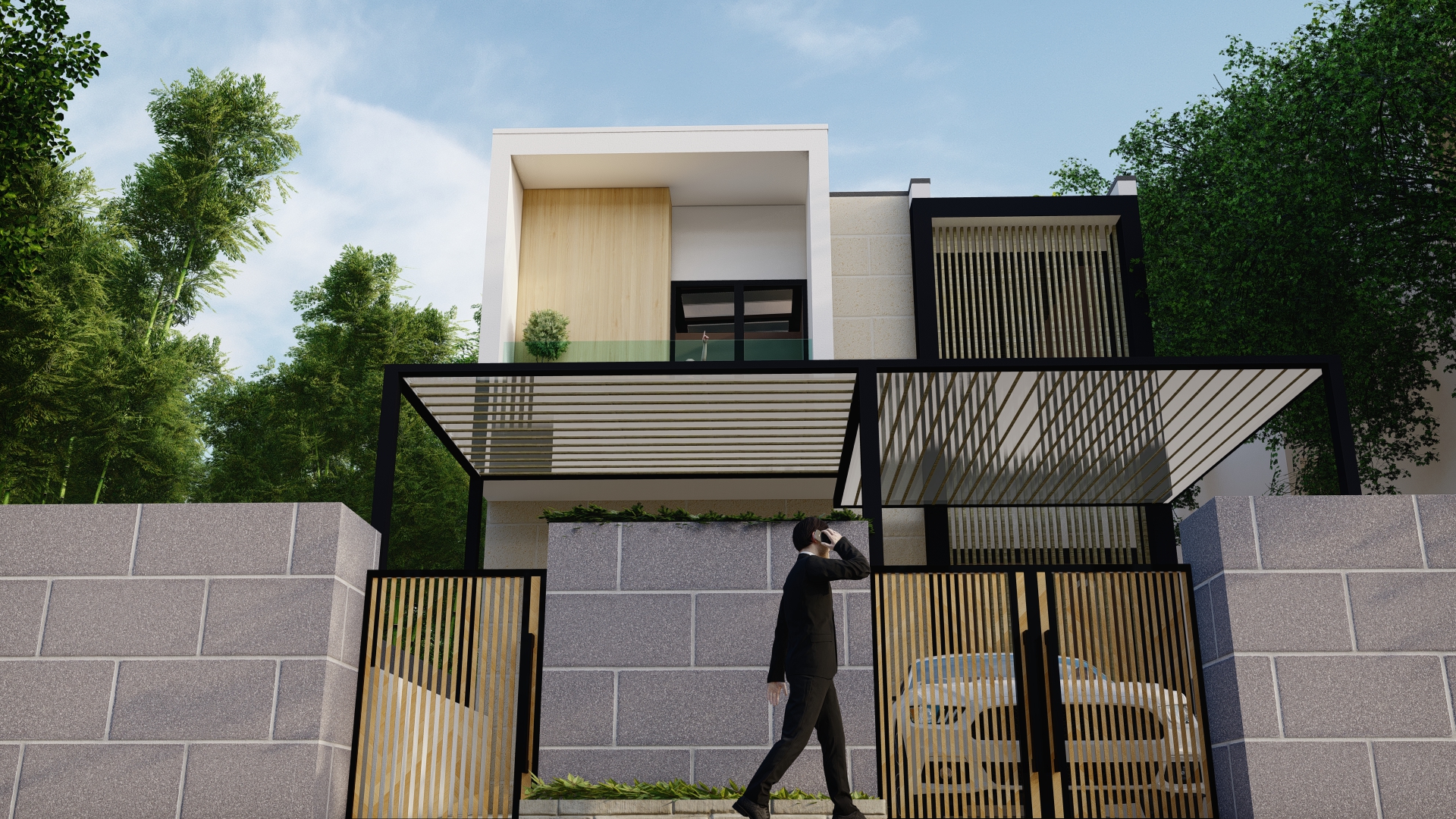 I will do exterior design with photorealistic render
