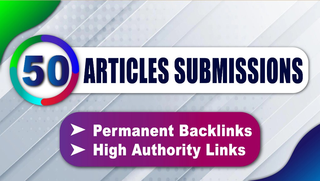 I will do 50 article submissions contextual backlinks off page SEO