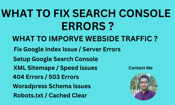 I will fix google search console index problems or coverage errors