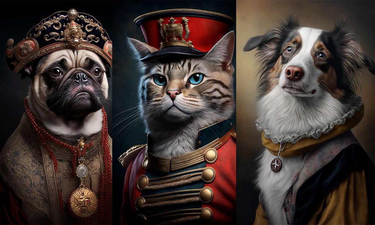 I will turn your pet into a renaissance masterpiece unique portrait