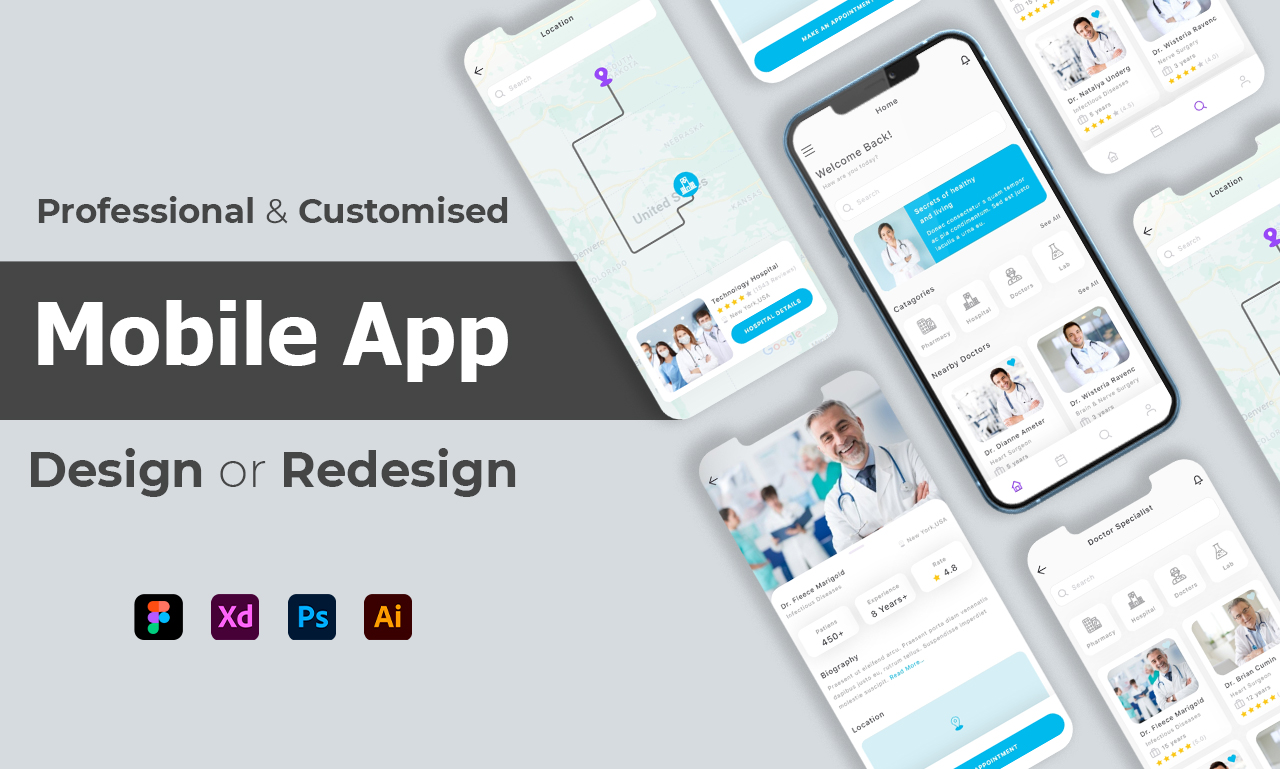 I will create a professional UI UX design for your website, uiux wireframe