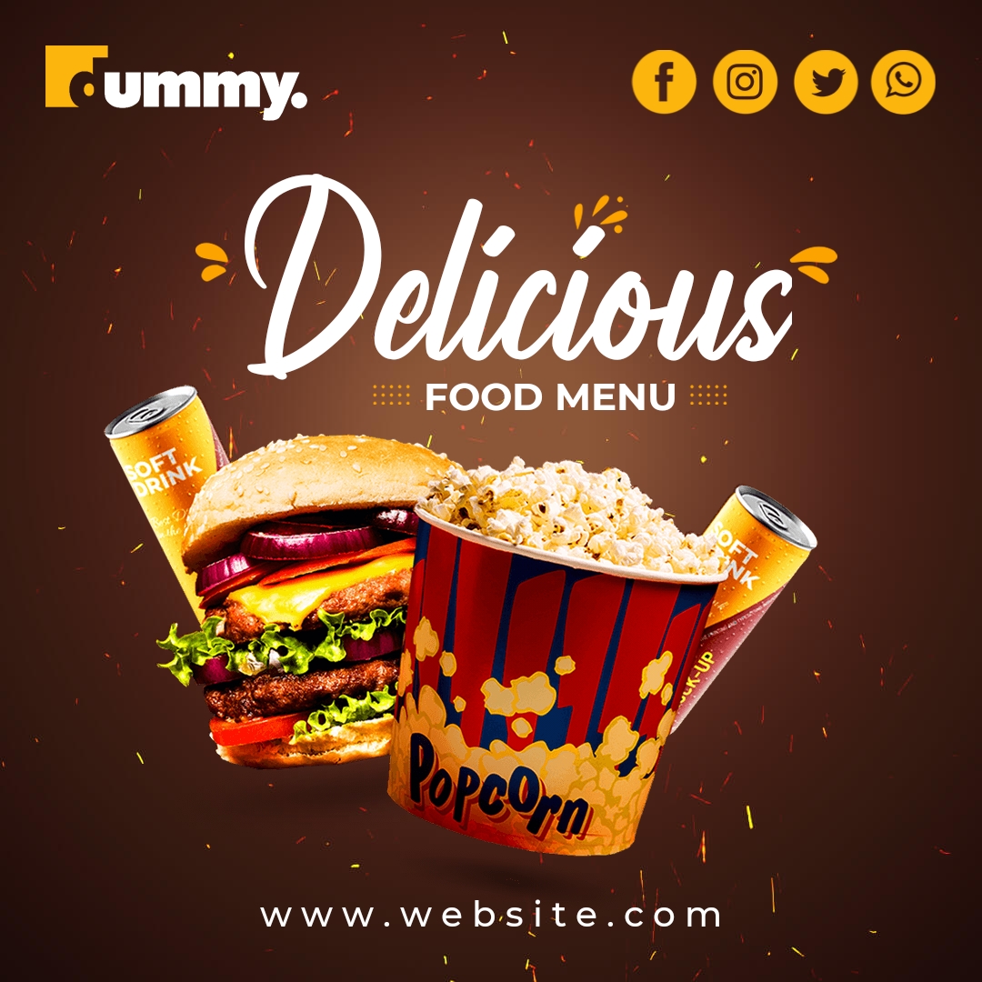 I will design amazing social media posts, banner, food menu and flyer for you 