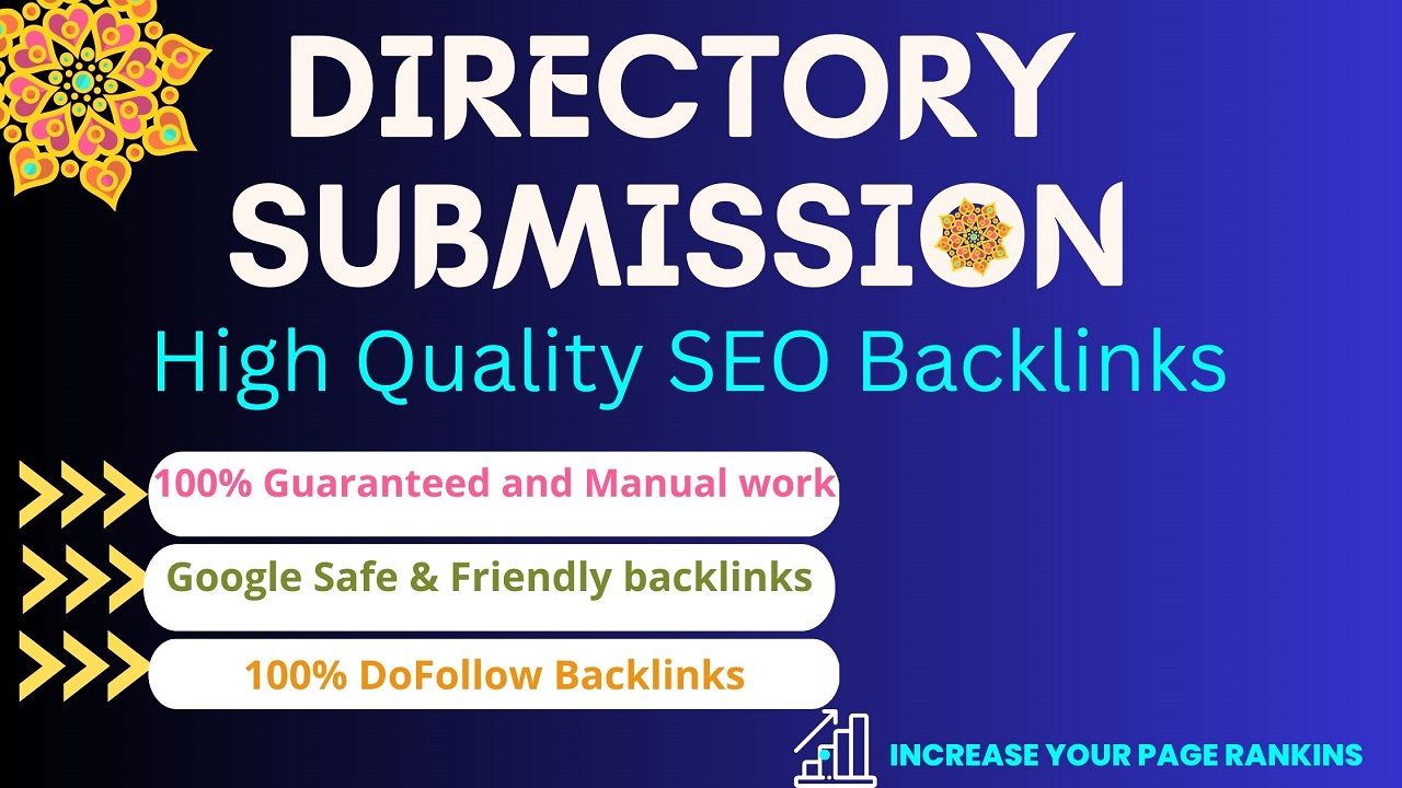 I will create 100 Directory Submissions for website rankings