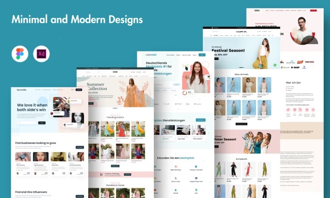 Landing page Design professional and modern