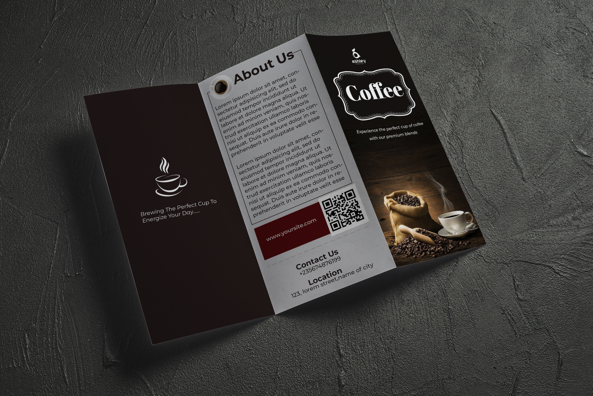 I will create a catchy trifold brochure