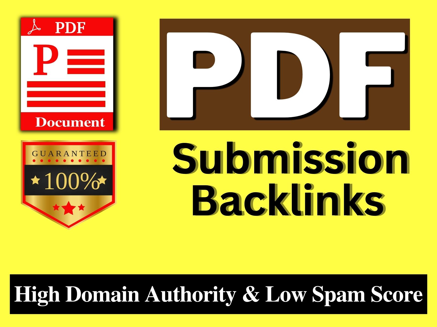 I will do Manually PDF Submissions to 35 Document Sharing Sites