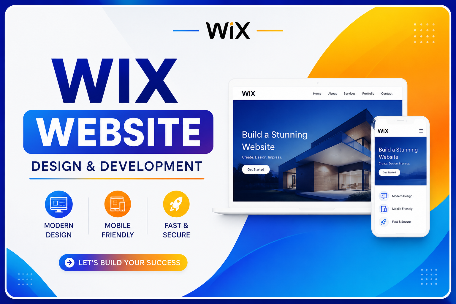 Modern & Professional Wix One Page Website Design & Development