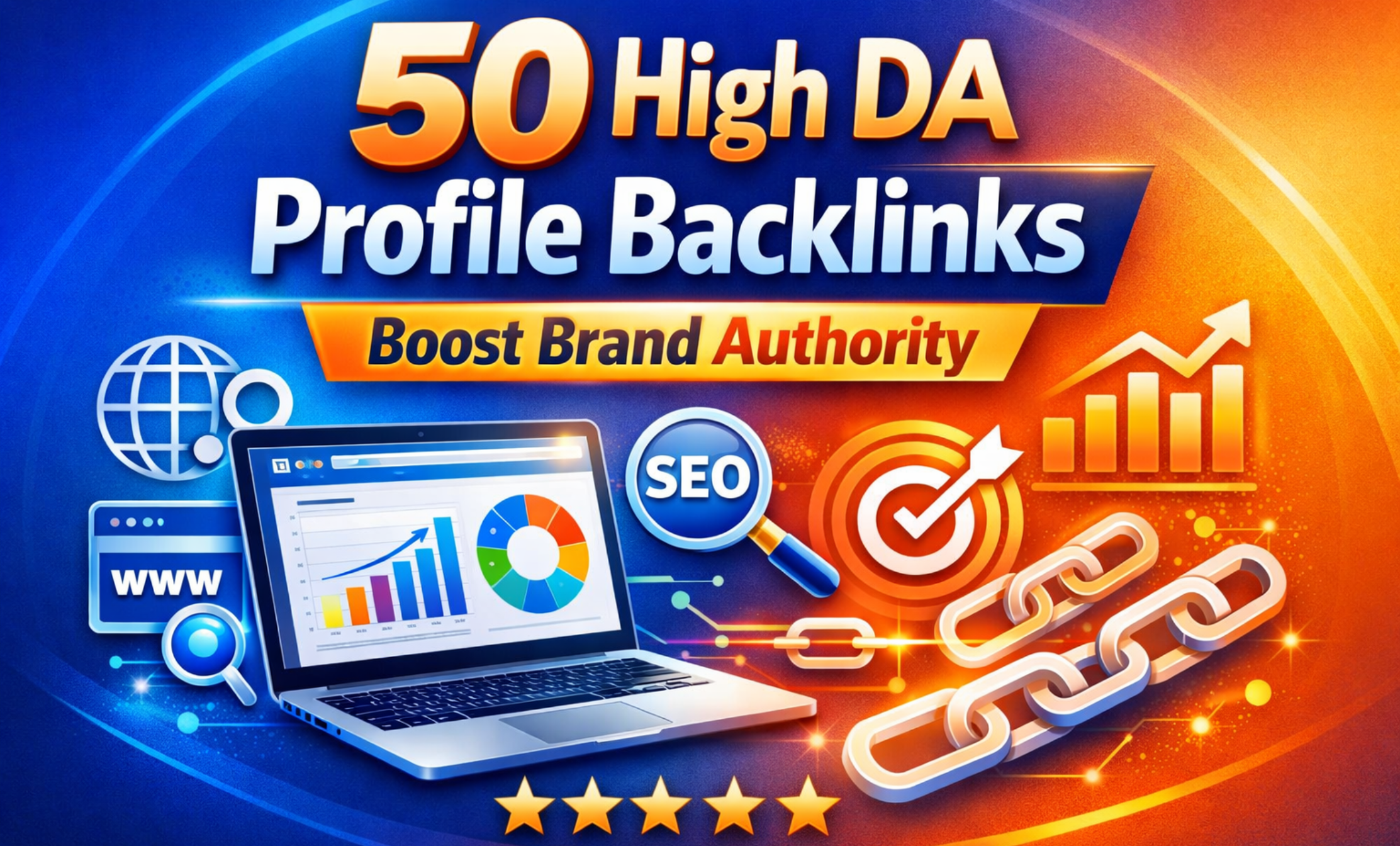 50+ High Authority Profile Backlinks | Manual White Hat | DA 50 to 90+ | Boost Domain DR