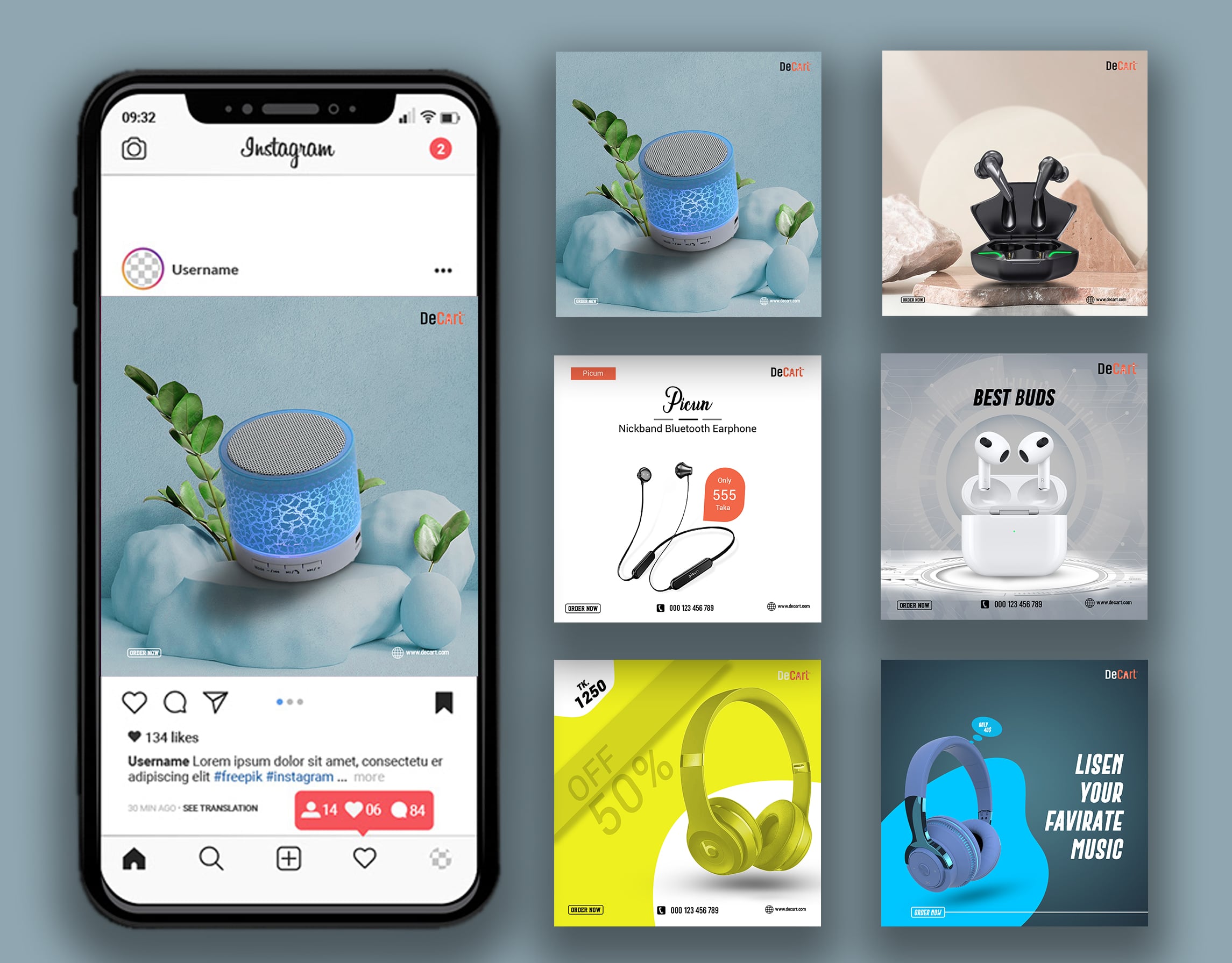 I will design creative social media posts for all social sides