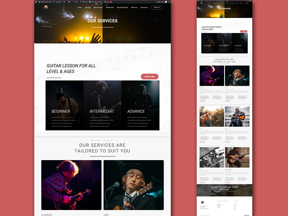 I will create a responsive and modern WordPress website