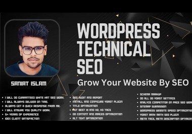 I will do complete on page SEO optimization with yoast or rank math