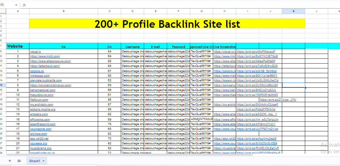 I Will DA up 50 to 90+ Profile Backlink - Total 100 Dofollow Social Media Profile Creation