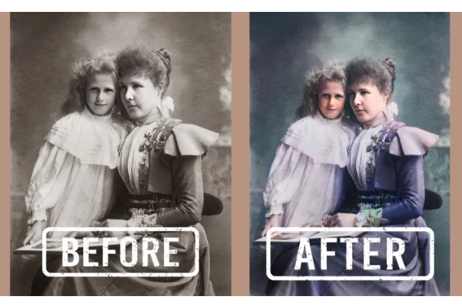 professionally color grade and restore old photos