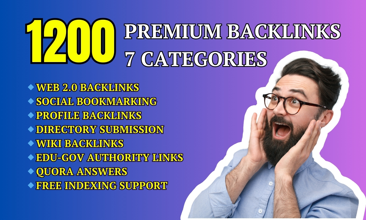 1200 Premium SEO Backlinks with 7 Days Ranking Boost