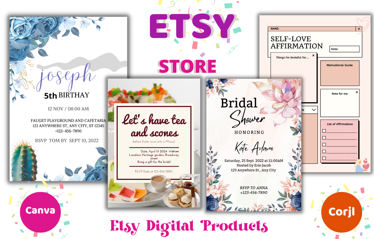 I will design and upload 10 digital products on your Etsy store with ON PAGE SEO.