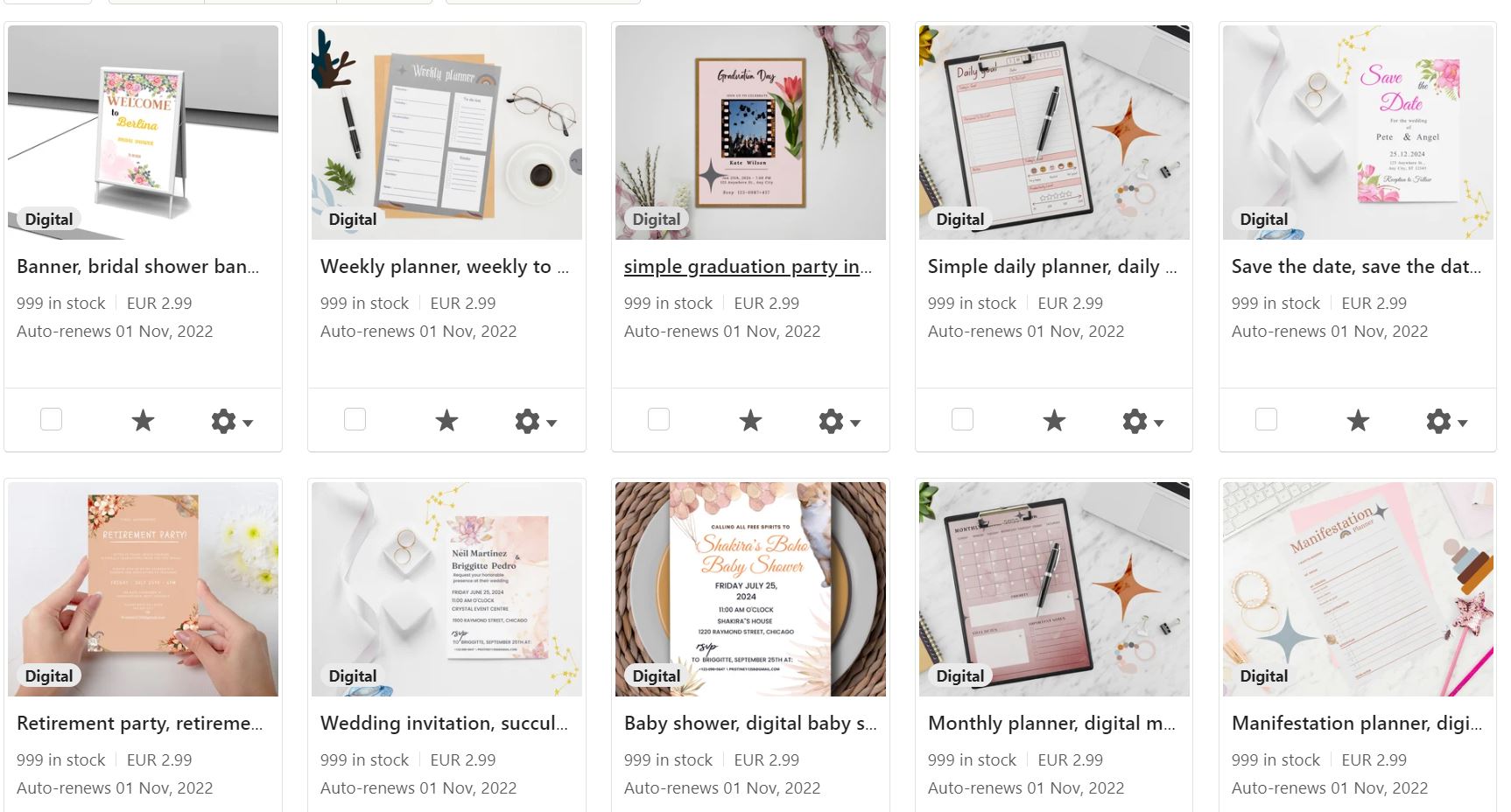 I will design and upload 10 digital products on your Etsy store with ON PAGE SEO.