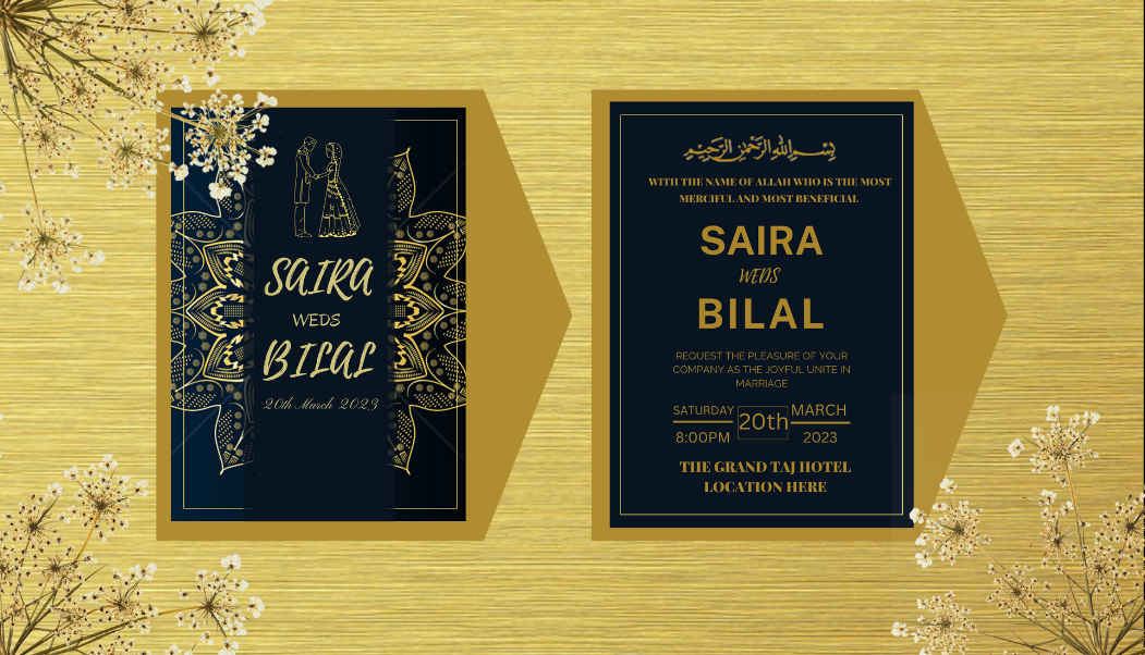 I will create beautiful wedding cards, birthday cards or any event invitation card