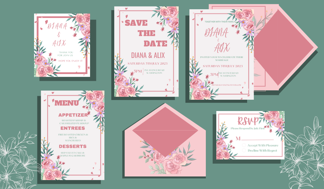 I will create beautiful wedding cards, birthday cards or any event invitation card