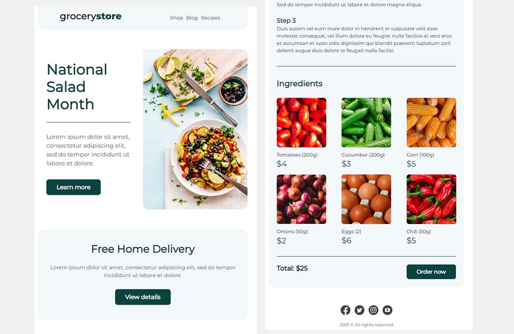 I will design HTML email template, mailchimp template, HTML newsletter, figma to html email tmeplate