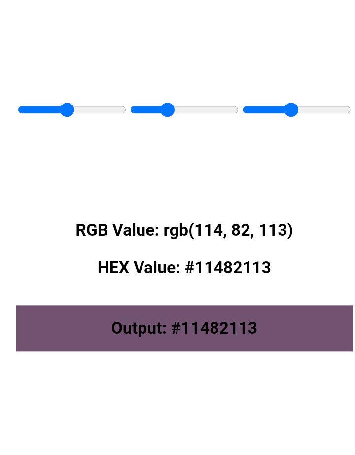 RGB to HEX converting With Color Picker