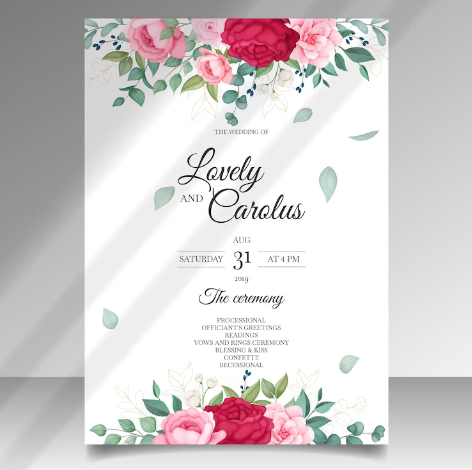 I Will Create Luxury Wedding Card, Invitation Card, Engagement Card, ETC