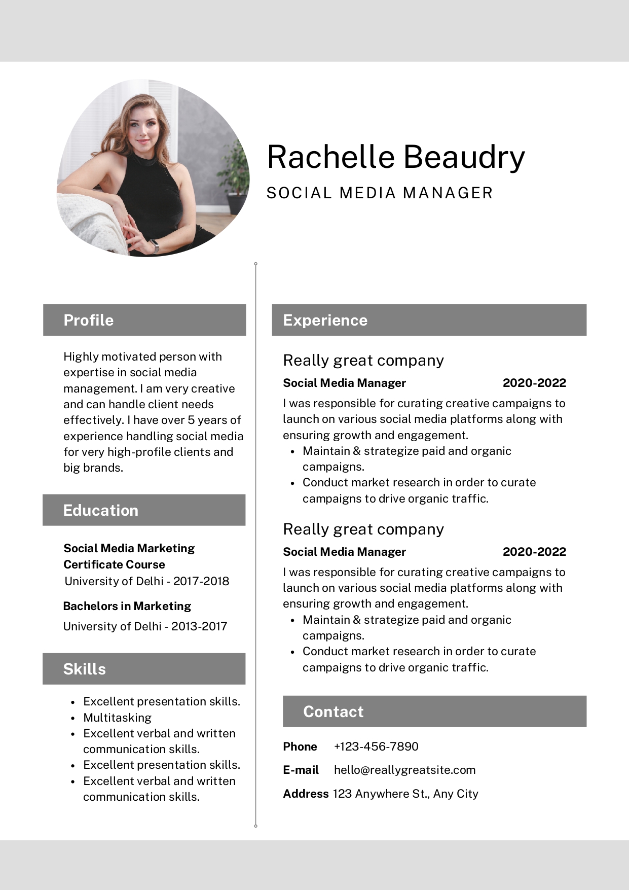 I will write your Resume in a Professional Manner for you