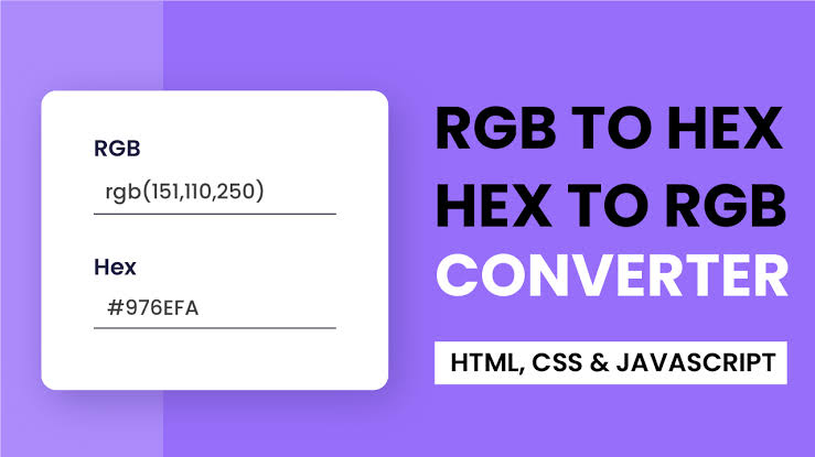 RGB TO HEX CONVERTER HTML SCRIPT
