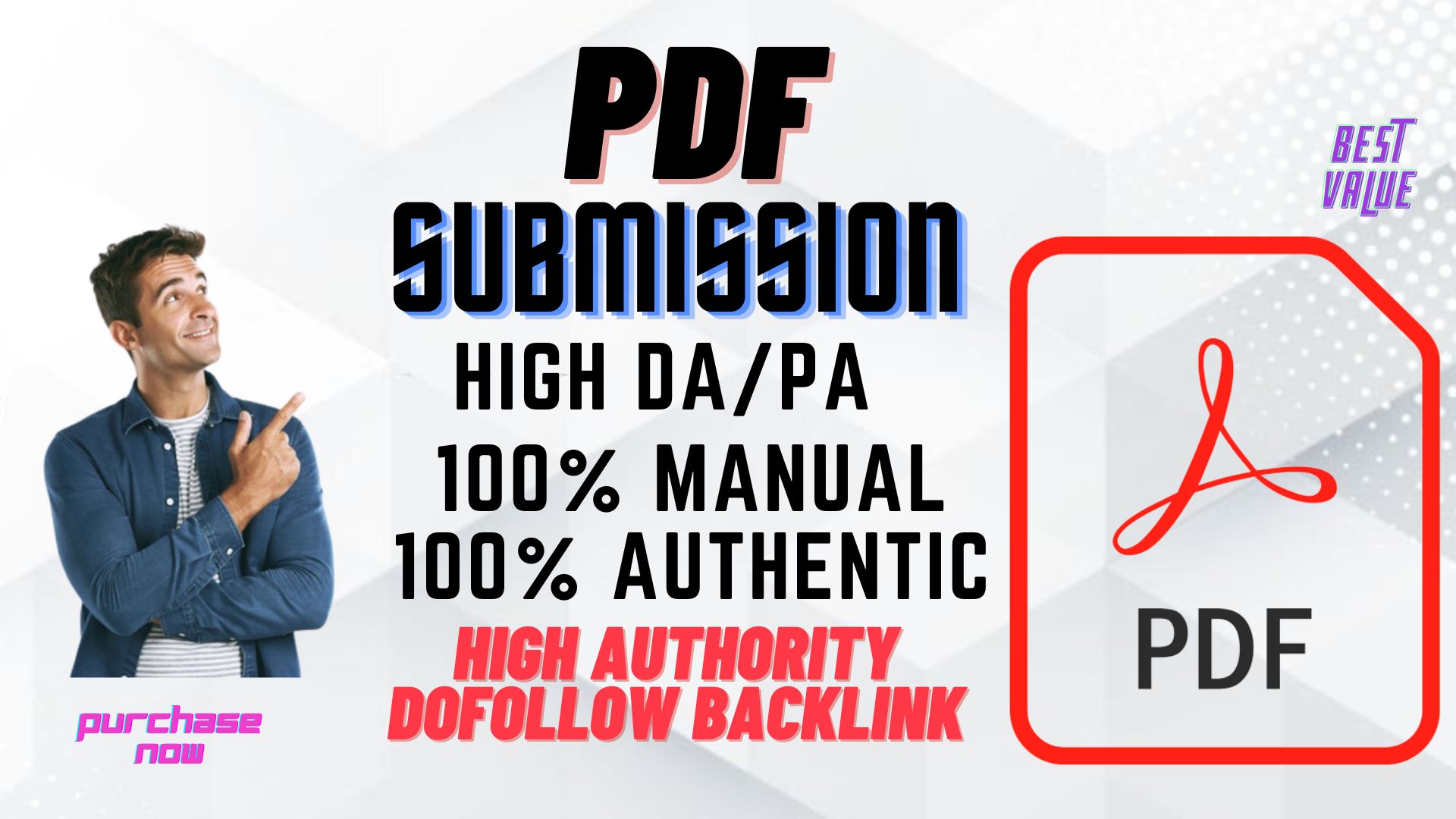 40 PDF Submission on High authority sites permanent backlinks low spam score .