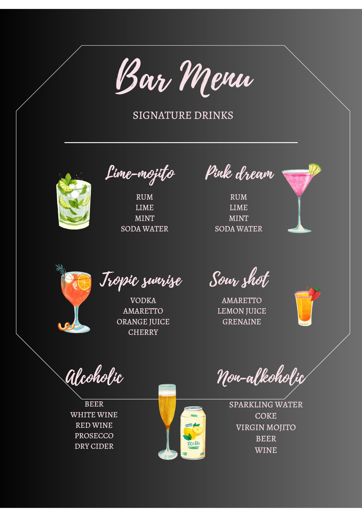 I will Create Professional food menu for Restaurant, Caf&eacute; And Bar