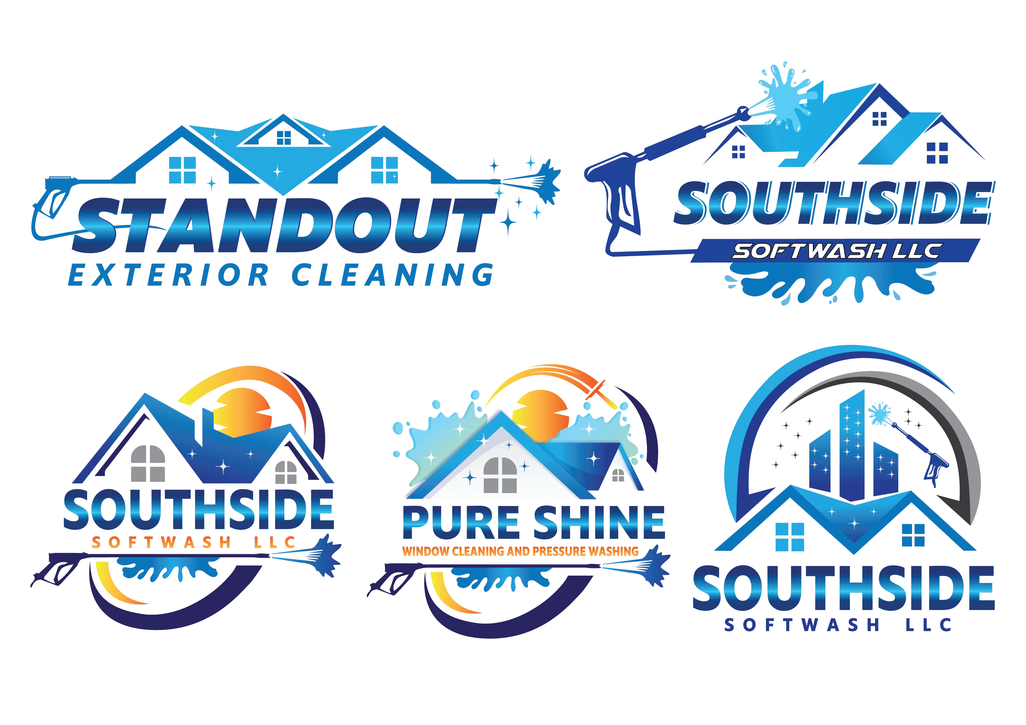 I will design pressure washing power washing and cleaning service logo
