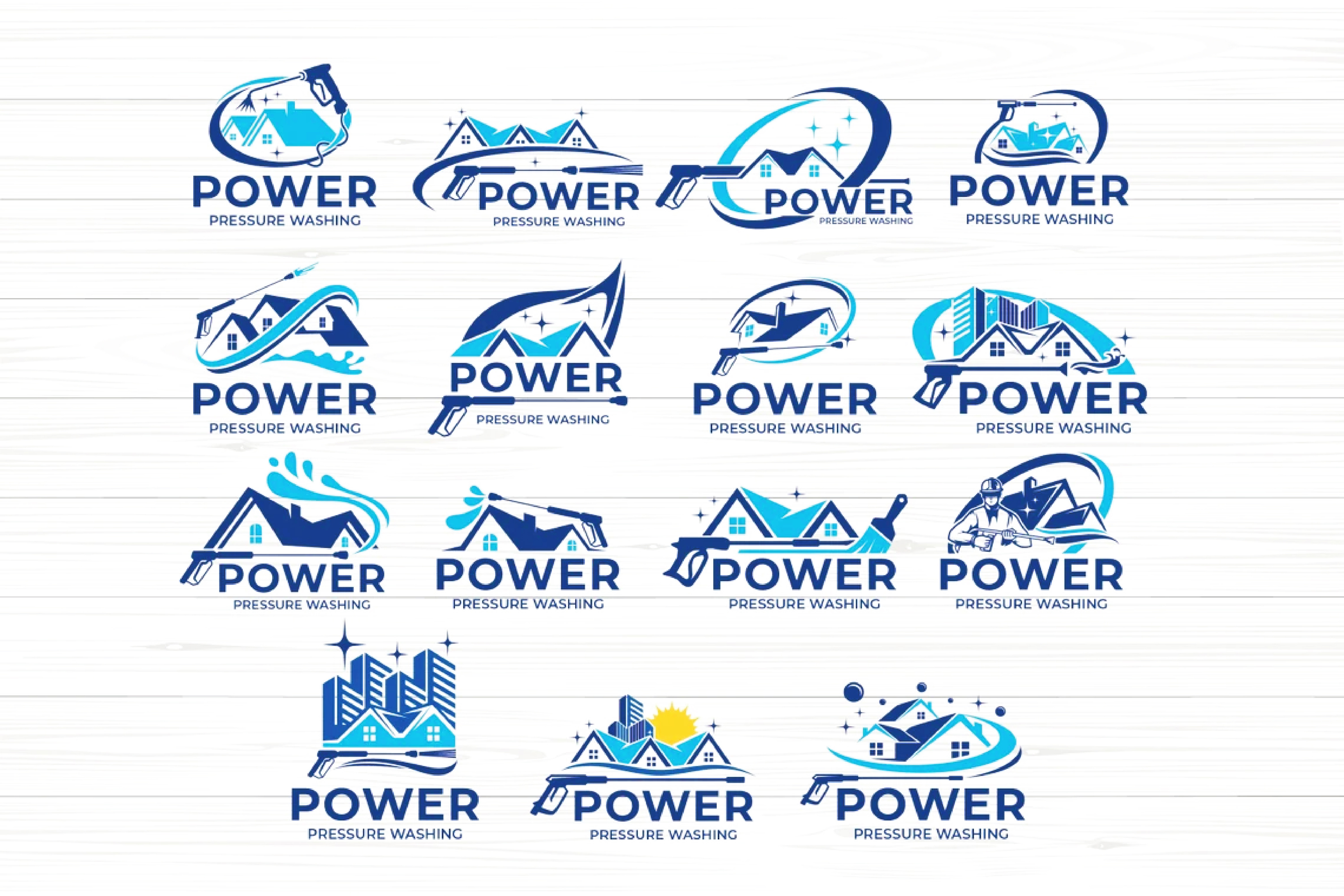 I will design pressure washing power washing and cleaning service logo