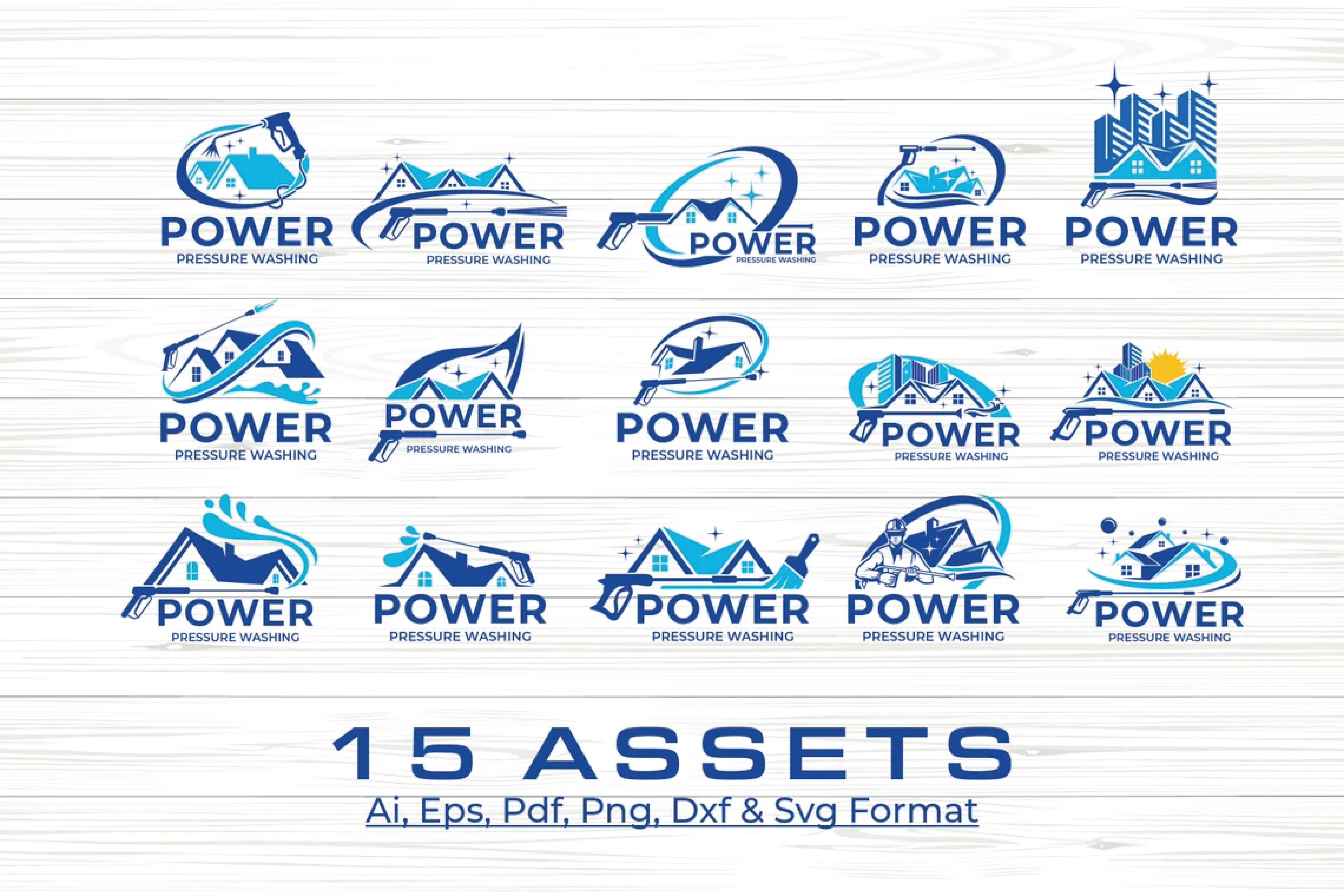 I will design pressure washing power washing and cleaning service logo