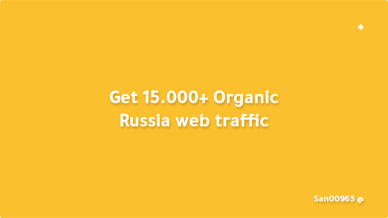 Get 15.000+ Organic Russia web traffic