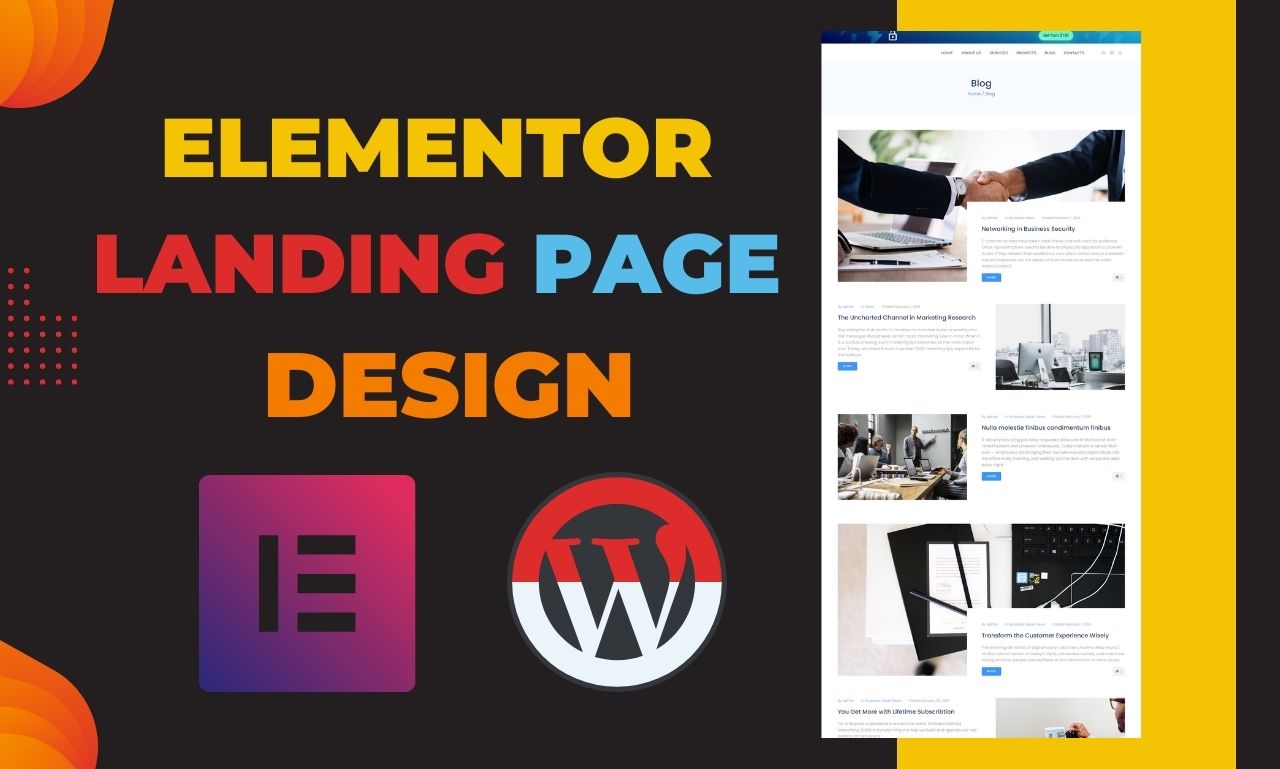 I will create a modern wordpress landing page