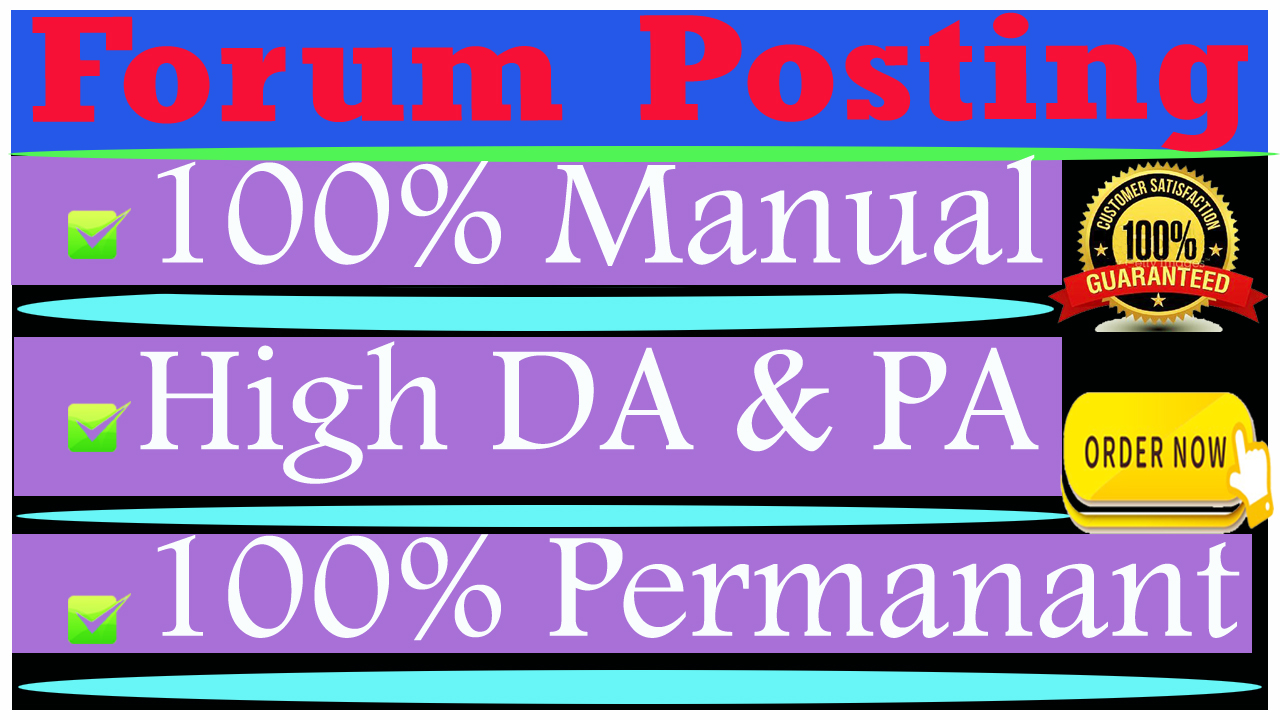 I will provide 50 forum posting from high traffic web...