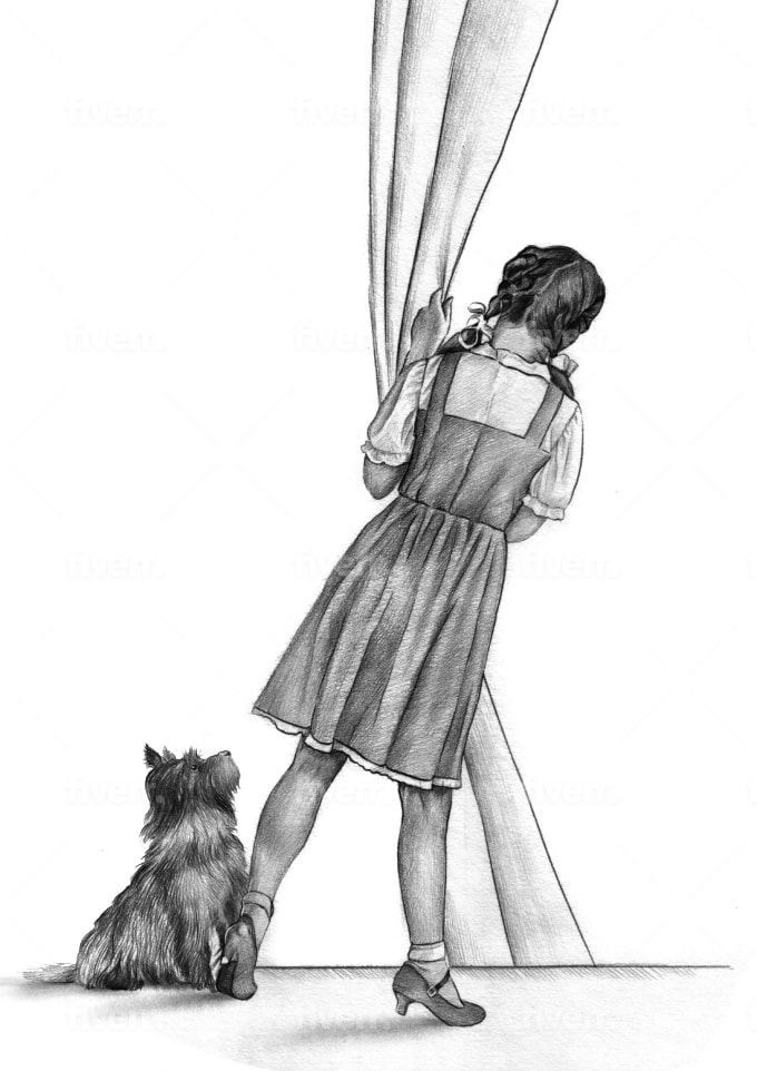 I will draw pencil sketch from your photos 