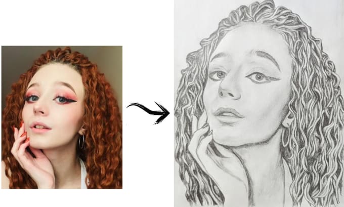 I will draw pencil sketch from your photos 